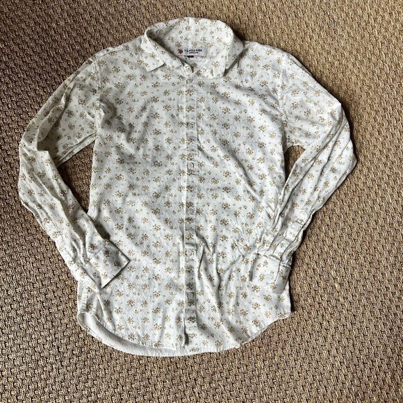 Vintage Women’s US Polo Assn Floral Button Up Blouse Sz Large - Picture 1 of 8
